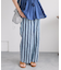 インド ストライププリント イージーパンツ