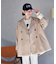 配色 ショート トレンチコート/ミニ フレアコート