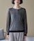 シアー ヘンリーネック ニット