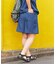 別注 UVカット デニムライク ショーツセットアップ