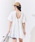 インドボイル バックオープン ティアードミニワンピース