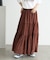 インド ラメドット はしごレース ティアード マキシスカート