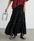 インド ラメドット はしごレース ティアード マキシスカート
