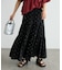 インド ラメドット はしごレース ティアード マキシスカート
