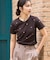 ミニハート刺繍 リブ Tシャツ