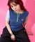別注 マルチボーダー ヘンリーネックTシャツ