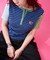 別注 マルチボーダー ヘンリーネックTシャツ