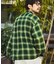 先染めオンブレチェック シアーシャツ リラックスフィット