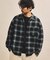 先染めオンブレチェック シアーシャツ リラックスフィット