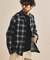 先染めオンブレチェック シアーシャツ リラックスフィット