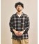 先染めオンブレチェック シアーシャツ リラックスフィット