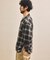 先染めオンブレチェック シアーシャツ リラックスフィット
