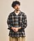 先染めオンブレチェック シアーシャツ リラックスフィット