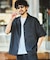 LINEN COTTON OPEN COLLAR SS SHIRT