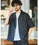 LINEN COTTON OPEN COLLAR SS SHIRT