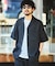 LINEN COTTON OPEN COLLAR SS SHIRT