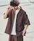 LINEN COTTON OPEN COLLAR SS SHIRT