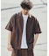 LINEN COTTON OPEN COLLAR SS SHIRT