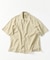 LINEN COTTON OPEN COLLAR SS SHIRT