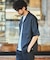 LINEN COTTON OPEN COLLAR SS SHIRT