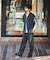 LINEN COTTON OPEN COLLAR SS SHIRT