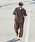 LINEN COTTON OPEN COLLAR SS SHIRT