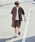LINEN COTTON OPEN COLLAR SS SHIRT