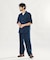 LINEN COTTON OPEN COLLAR SS SHIRT
