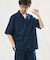 LINEN COTTON OPEN COLLAR SS SHIRT