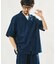 LINEN COTTON OPEN COLLAR SS SHIRT