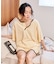 別注 パイル配色 シュシュ付き ルームウェア3点セット