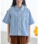 別注 マルチストライプ半袖ショートシャツ