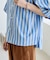 別注 マルチストライプ半袖ショートシャツ