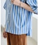 別注 マルチストライプ半袖ショートシャツ