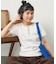 Wフェイス 配色 ヘンリーネックTシャツ
