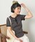 Wフェイス 配色 ヘンリーネックTシャツ