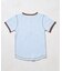 Wフェイス 配色 ヘンリーネックTシャツ