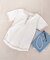 Wフェイス 配色 ヘンリーネックTシャツ