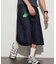 ワイドシルエット ワンウォッシュ カーブデニム クロップド ショートパンツ