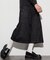ワイドシルエット ワンウォッシュ カーブデニム クロップド ショートパンツ
