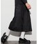 ワイドシルエット ワンウォッシュ カーブデニム クロップド ショートパンツ