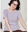 コットンモダール クルーネック ボーダーTシャツ