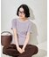 コットンモダール クルーネック ボーダーTシャツ