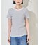 コットンモダール クルーネック ボーダーTシャツ