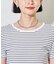 コットンモダール クルーネック ボーダーTシャツ