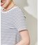 コットンモダール クルーネック ボーダーTシャツ