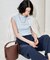 コットンモダール ボトルネックノースリーブTシャツ