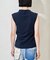 コットンモダール ボトルネックノースリーブTシャツ