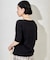 ＜カシミヤ入り＞ ガーゼフライス アシンメトリーネック 5分袖Tシャツ
