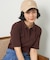 ＜カシミヤ入り＞ ガーゼフライス 5分袖 ポロTシャツ